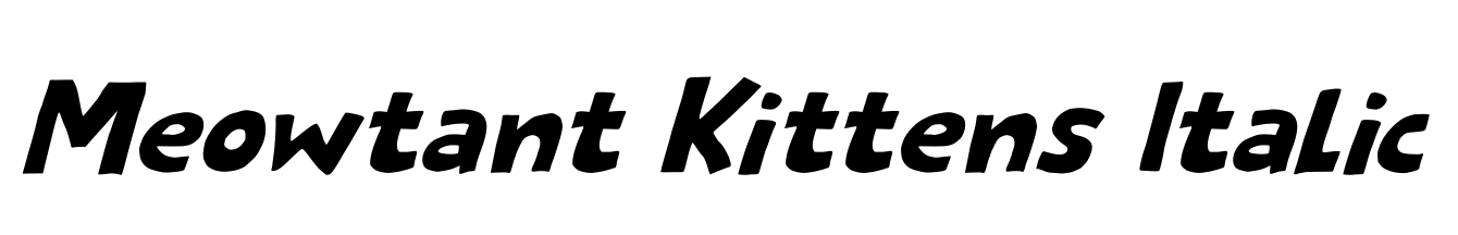 Meowtant Kittens Italic
